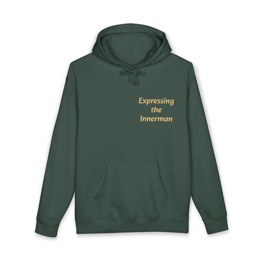 Expressing the Innerman Hoodie — Mindfulness Quote Pullover (Be Present, Listen with Your Heart)