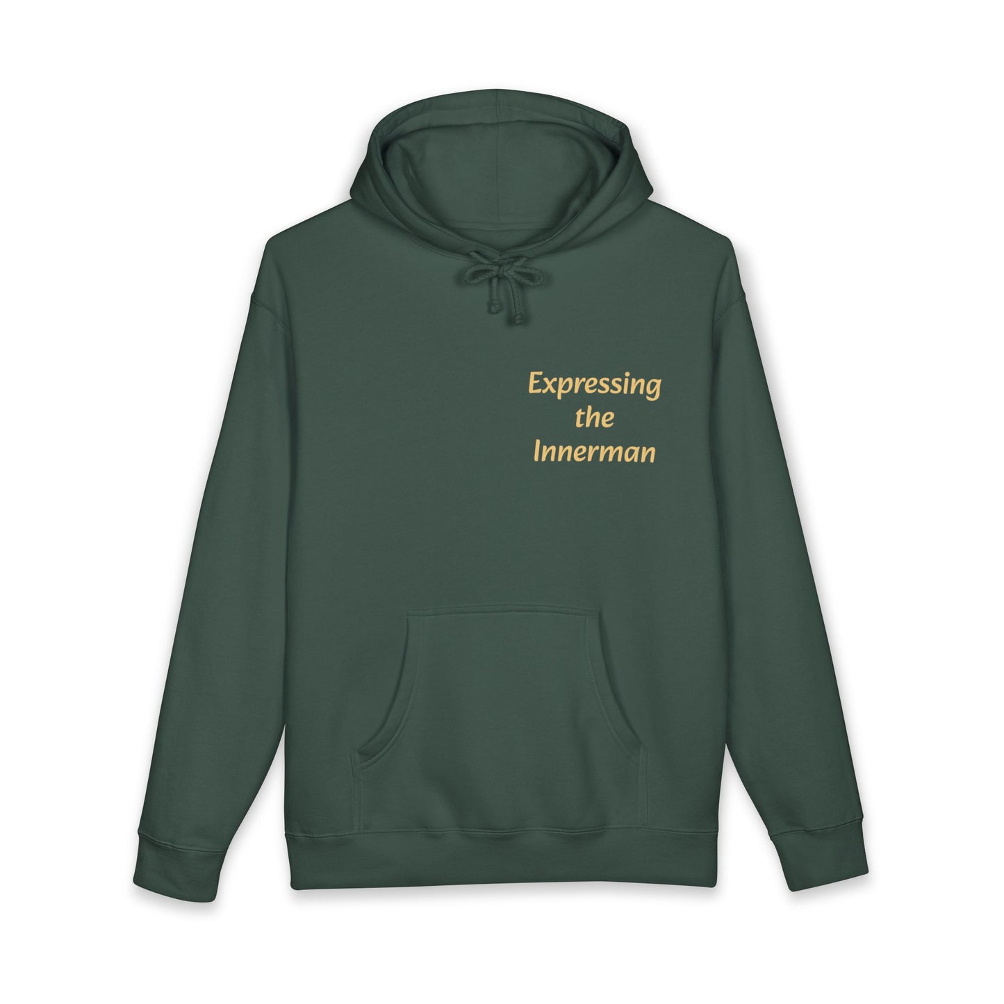Expressing the Innerman Hoodie — Mindfulness Quote Pullover (Be Present, Listen with Your Heart)